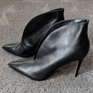 Nine West Tetty Leather Bootie (Black) 12 US / 44 EU